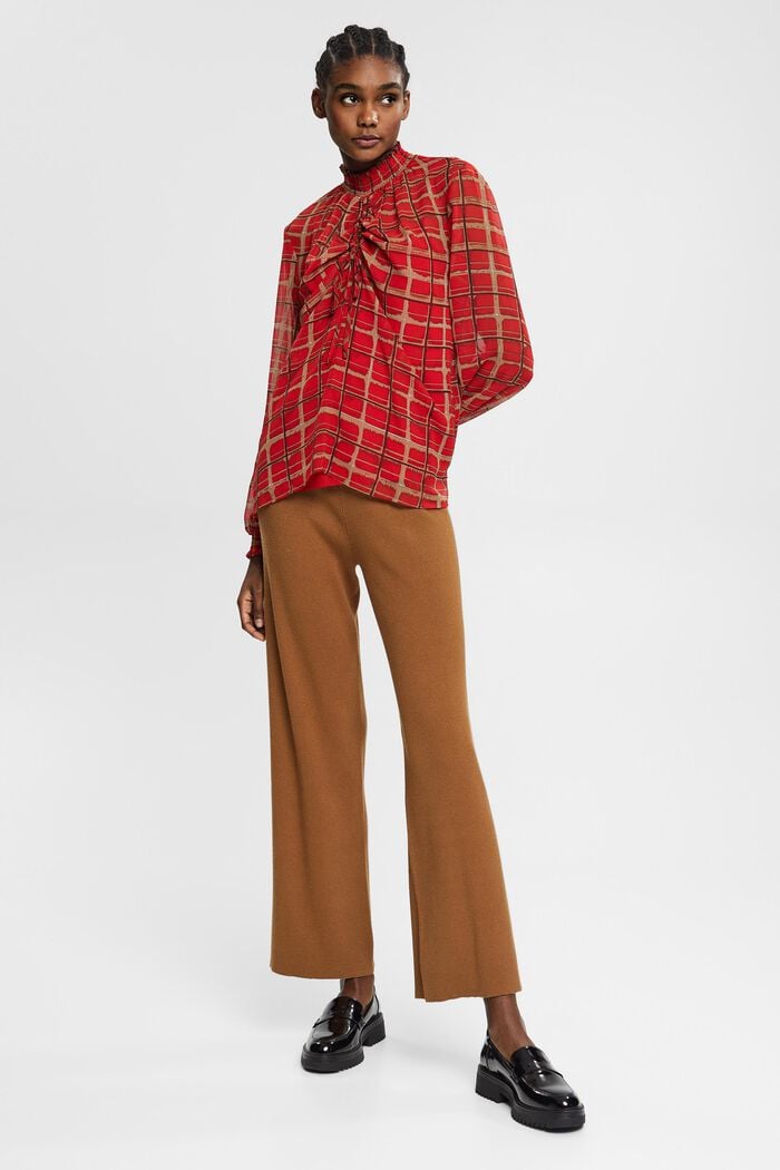 Chiffonbluse mit Muster