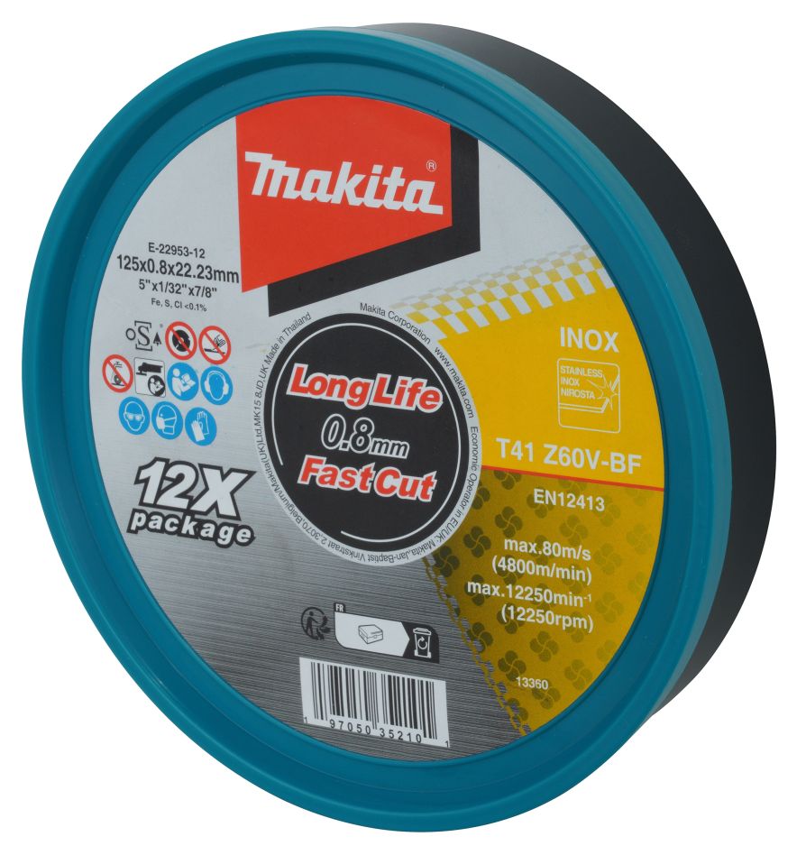 Δίσκος κοπής από ανοξείδωτο ατσάλι Makita Accessories E-22953-12