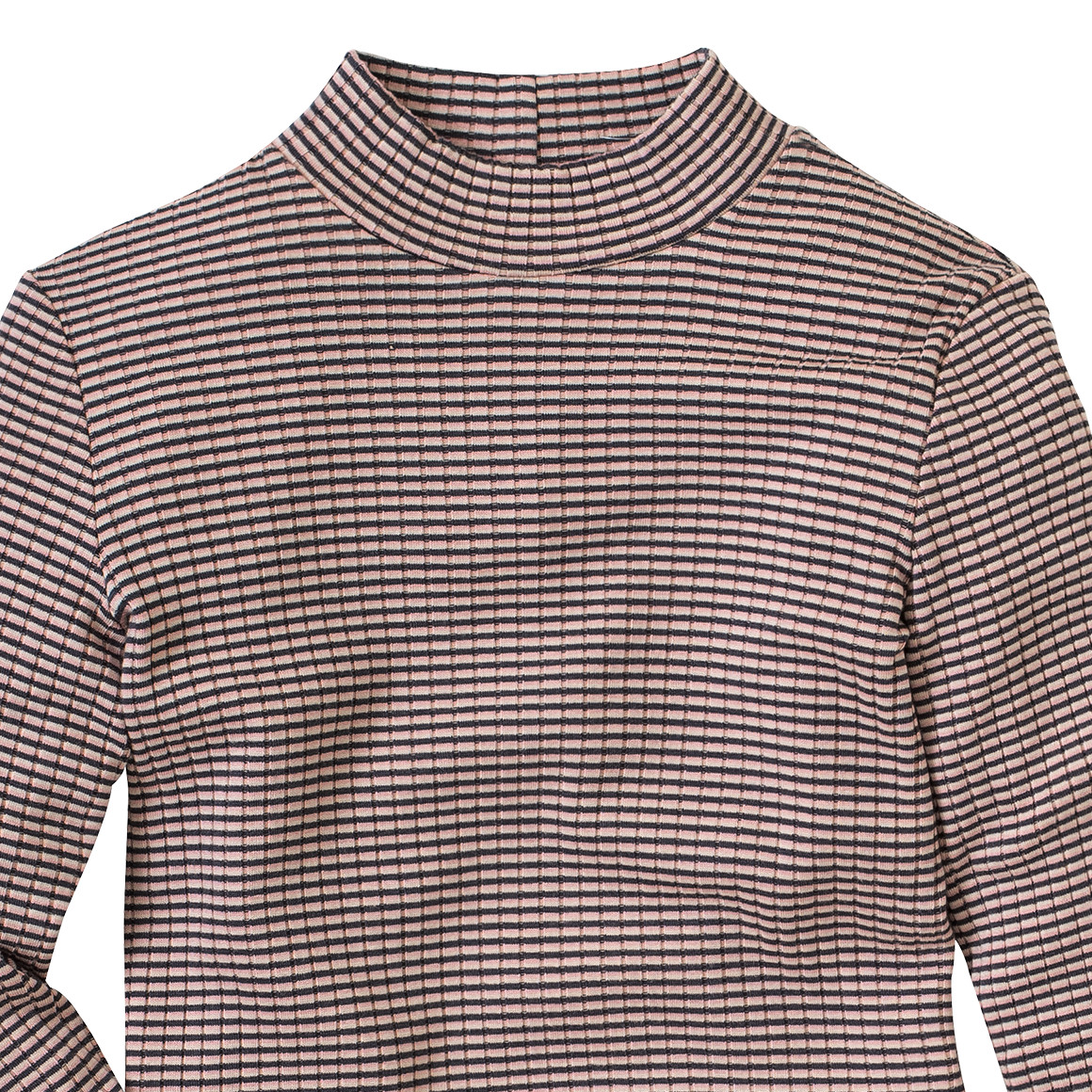 Mädchen Langarmshirt mit Rippstruktur