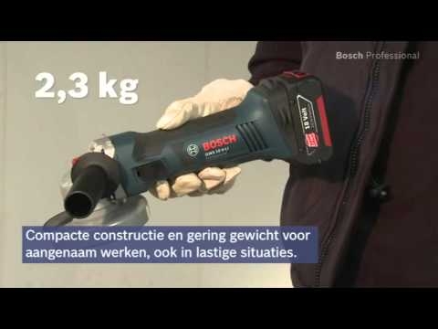Bosch Blue 06019H6101 GWS 18V-15 SC 125 mm akumuliatorinis kampinis šlifuoklis 18 V 8.0 Ah ProCore