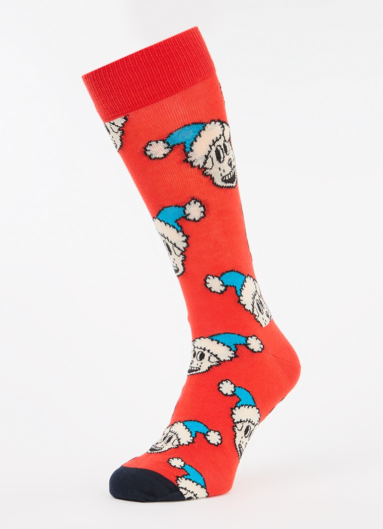 Șosete de Crăciun Happy Socks cu motiv de pisică și câine, într-un pachet cadou de 2.