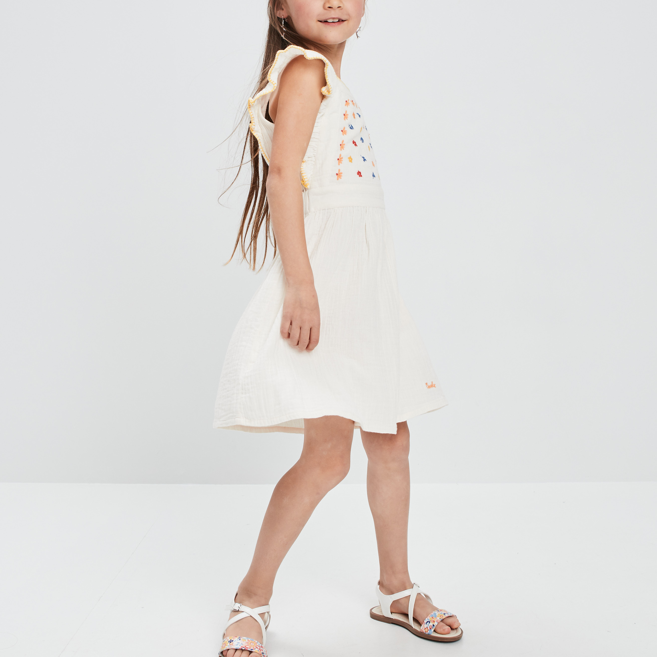 Robe évasée Creeks sable fille | La Halle