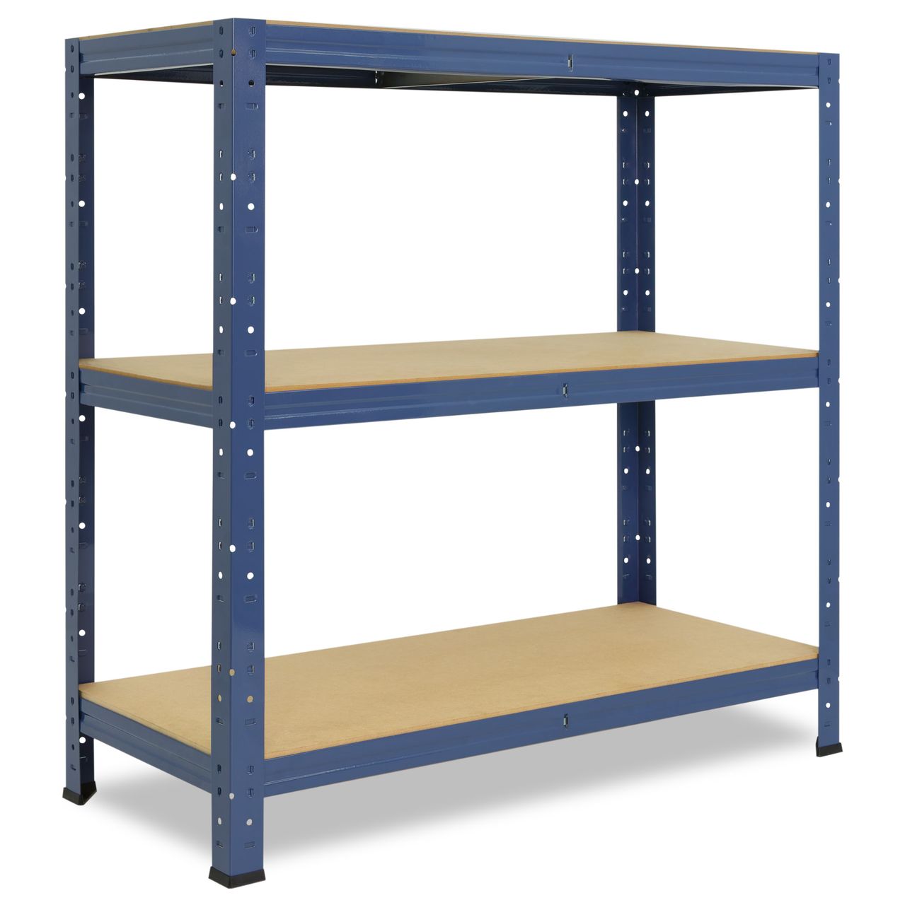 Shelfplaza HOME 100x120x50cm Schwerlastregal in blau mit 3 Böden