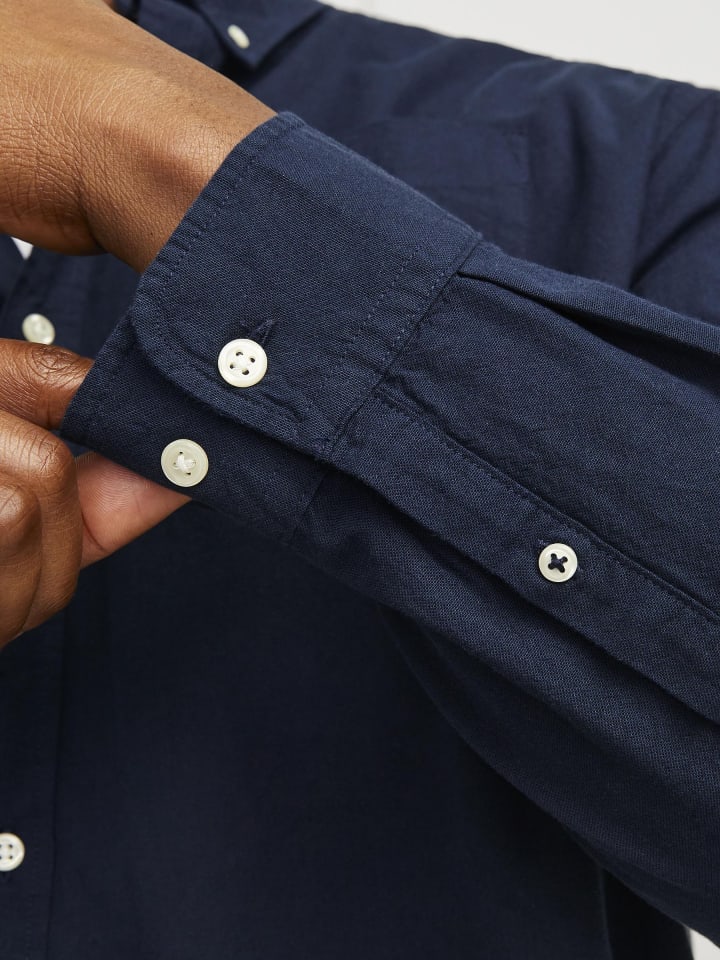 JACK & JONES PLUS Freizeithemd in Navy Blazer günstig kaufen