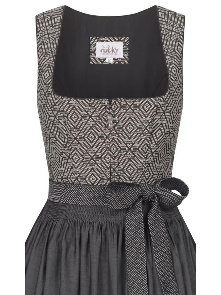 Nübler Midi Dirndl Grace in Schwarz günstig kaufen