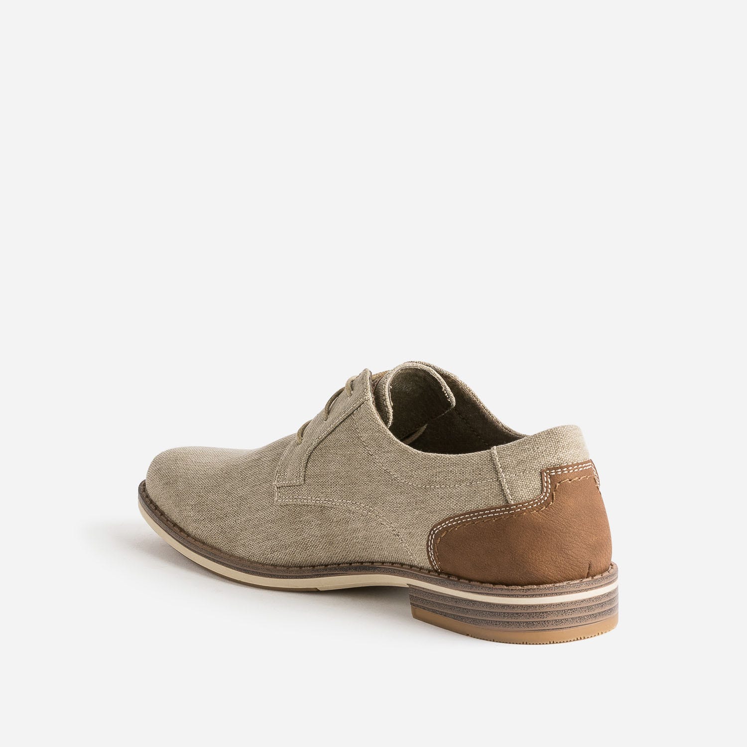 Derby beige en textile chiné