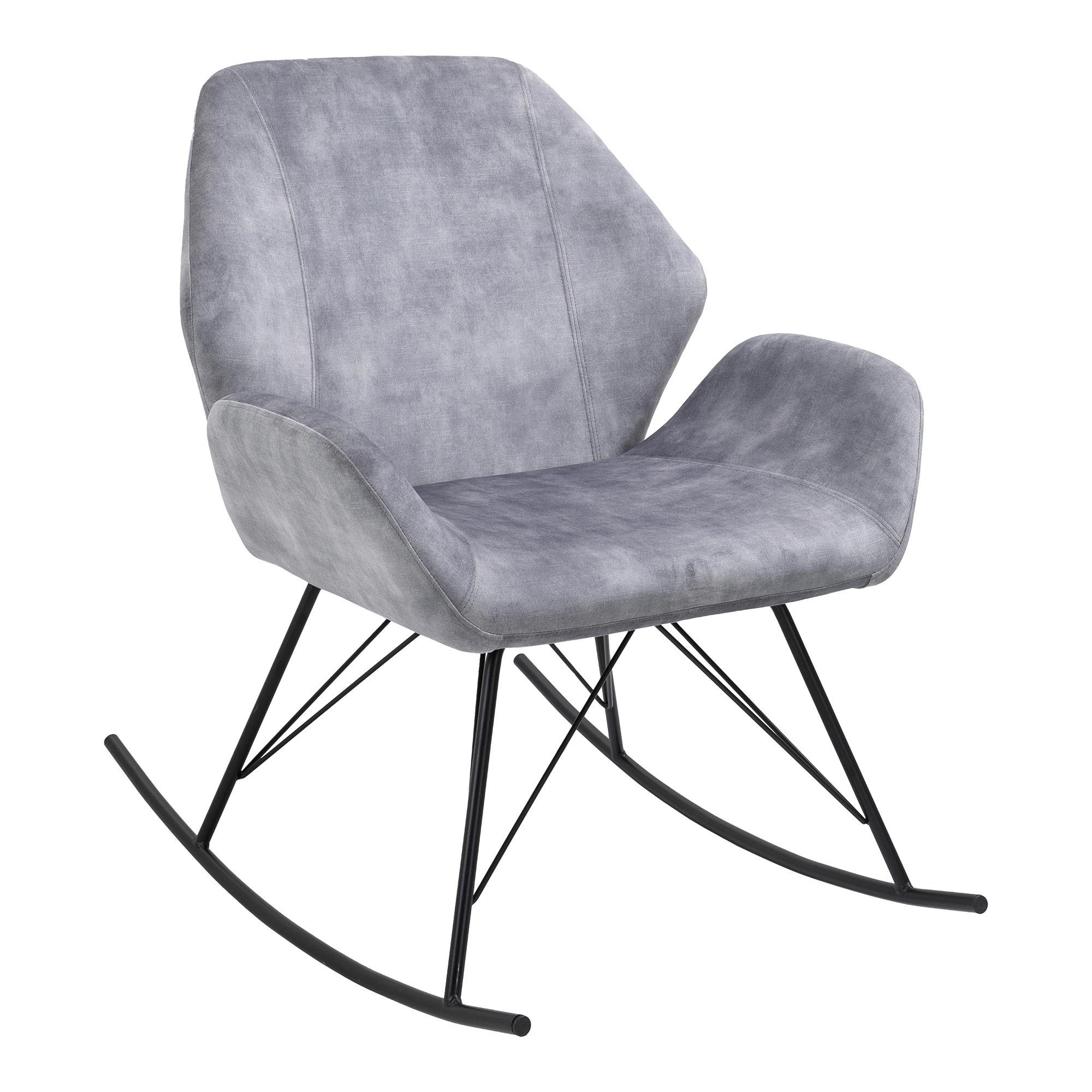 GMD Living Schaukelstuhl Rocking Relax, hochwertiger Schaukelstuhl mit Textilbezug