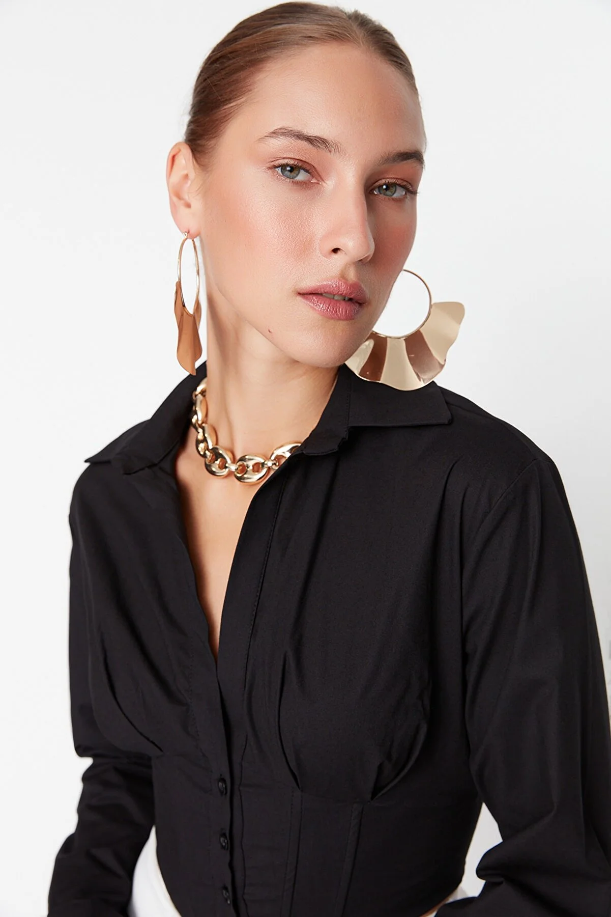Trendyol Collection  Hemd - Schwarz - Figurbetont