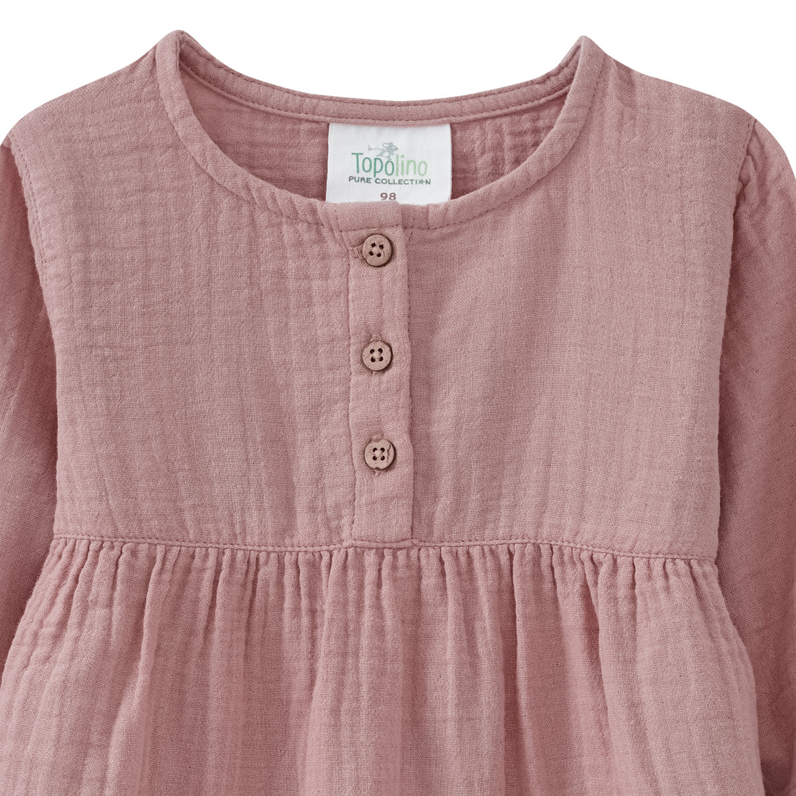 Mädchen Musselinbluse mit Knopfleiste