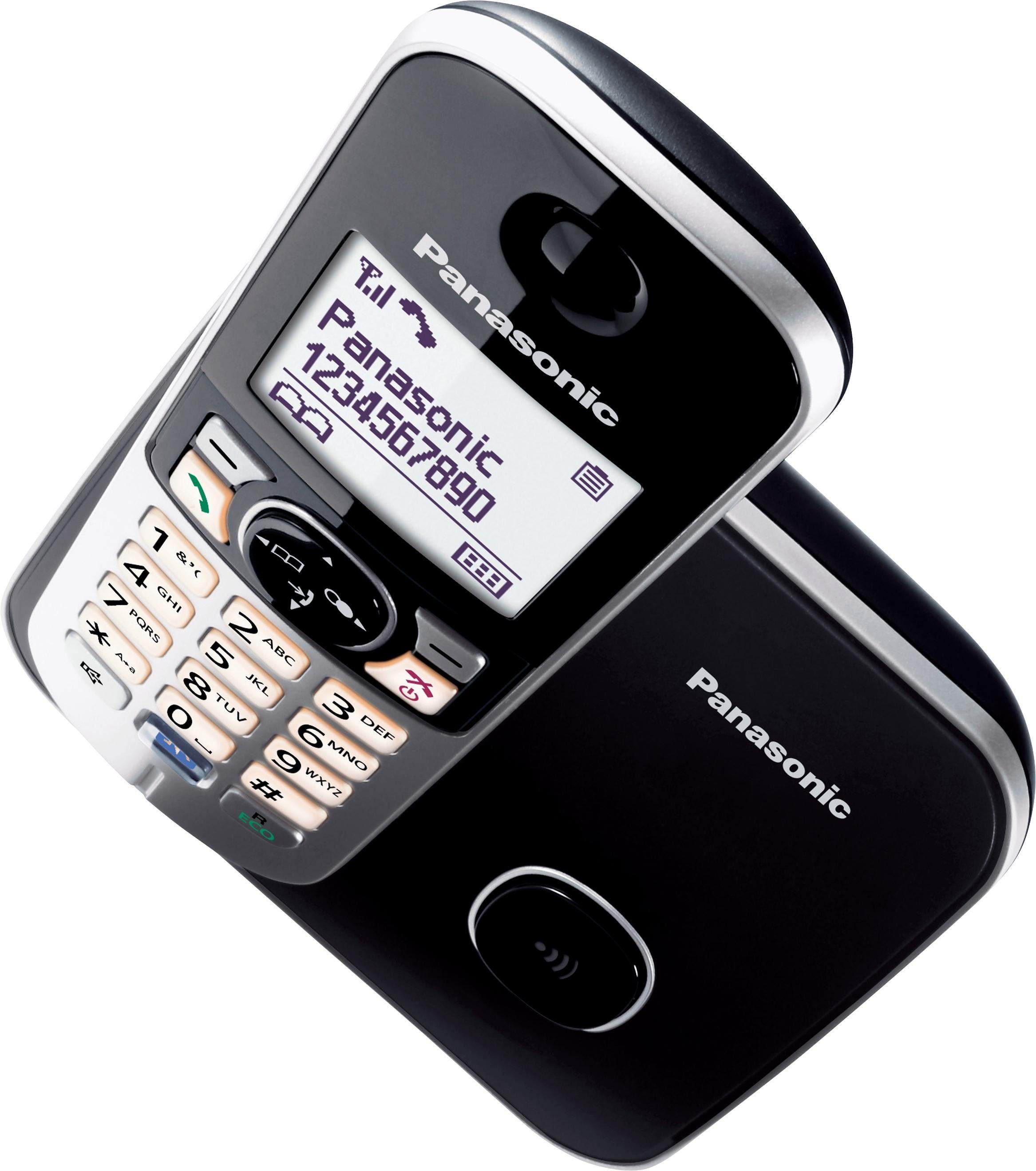 Panasonic KX-TG6811GS Schnurloses DECT-Telefon (Mobilteile: 1, mit Anrufer- und Wahlsperre)