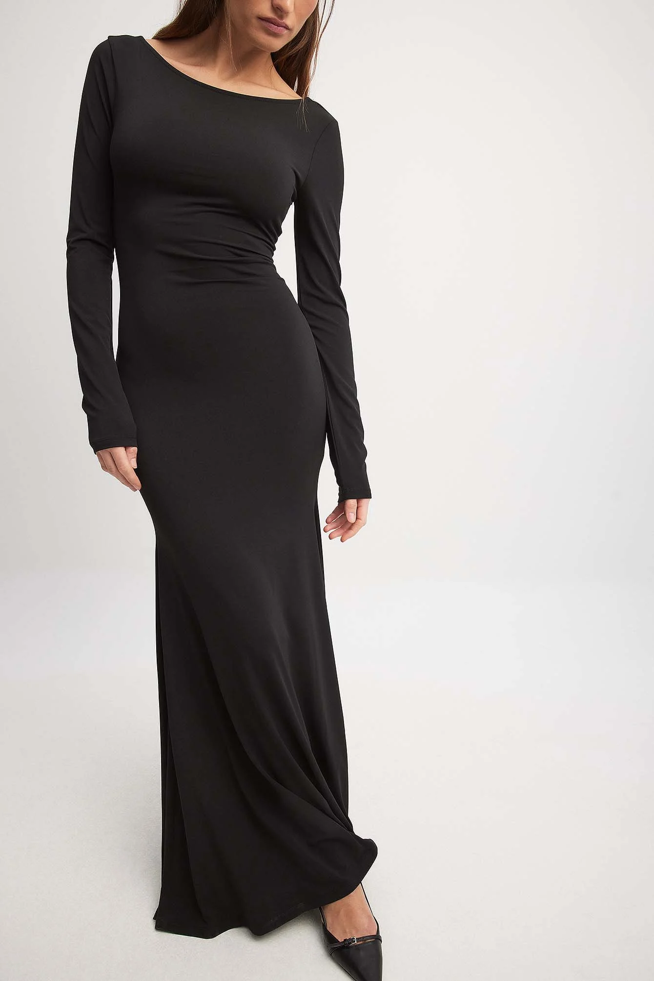 Jersey-Maxikleid mit Meerjungfrauen-Saum