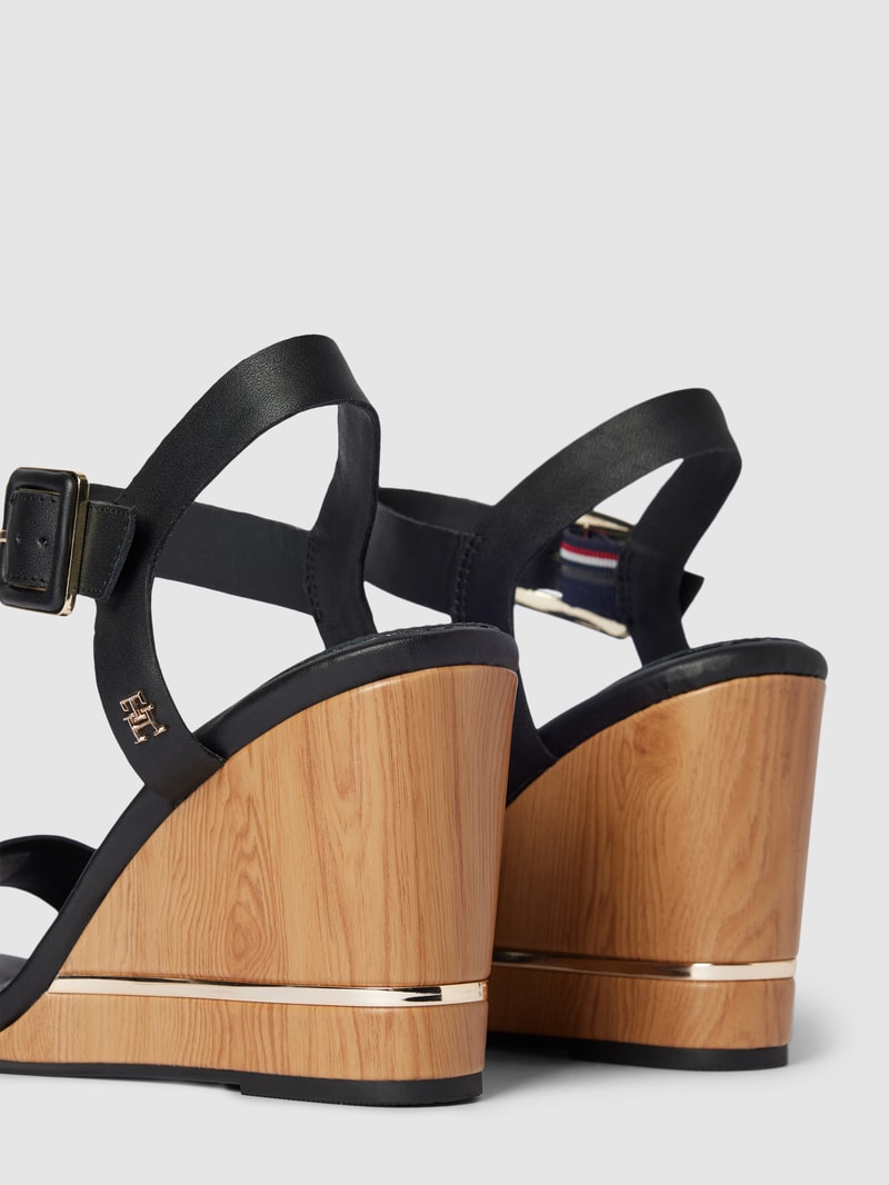 Wedges mit Label-Details Modell 'HARDWARE' in schwarz