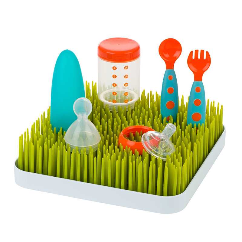 Egouttoir à biberons trendy Grass vert et blanc Boon