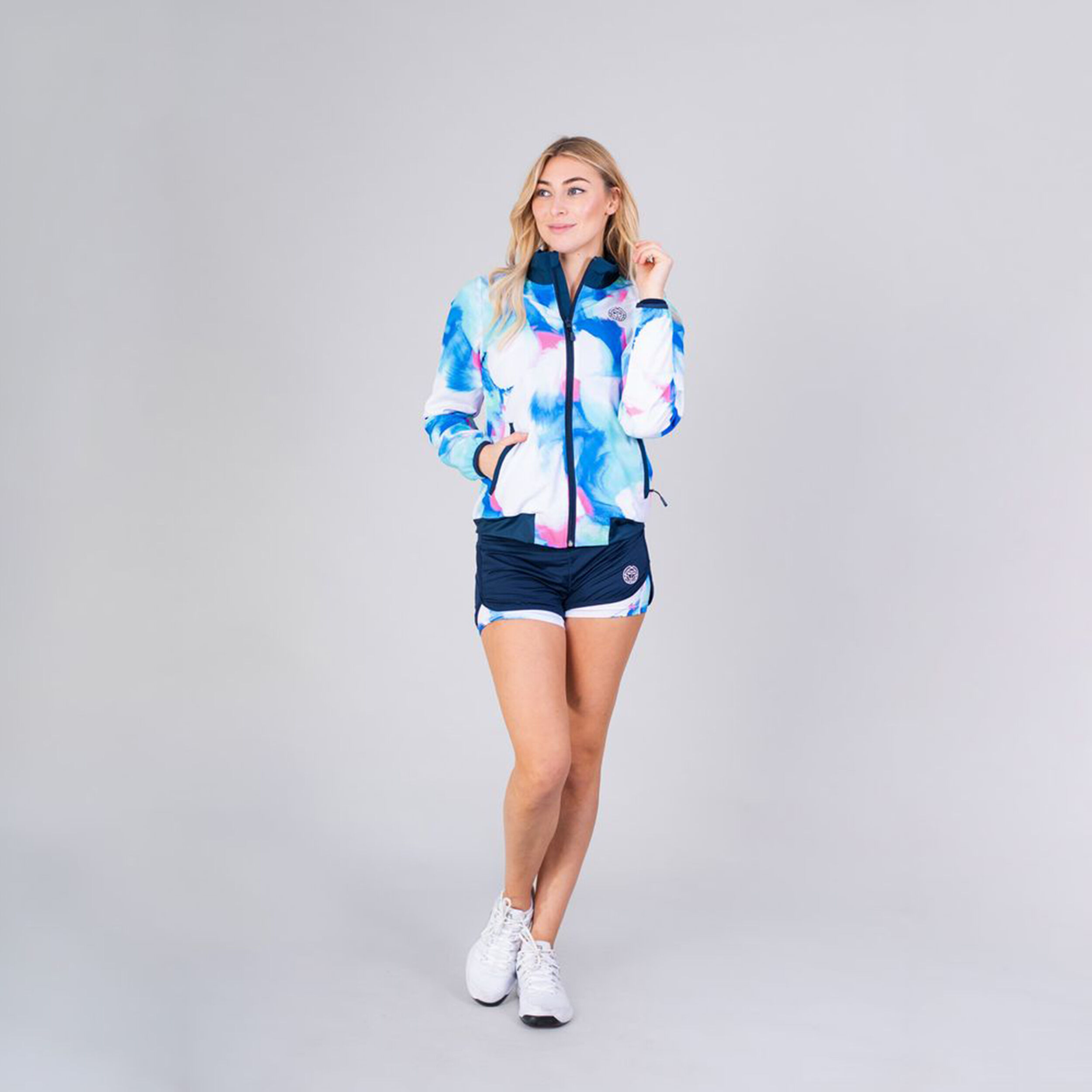 Gene Tech Trainingsjacke Damen - Blau, Rosa