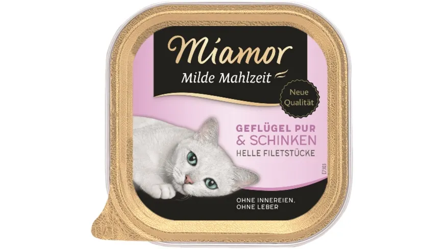 Miamor Milde Mahlzeit Geflügel Pur & Schinken 100 g