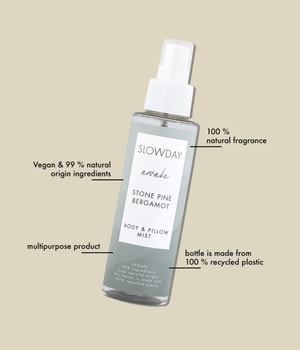 SLOWDAY Awake Stone Pine & Bergamot Körperspray-100 ml