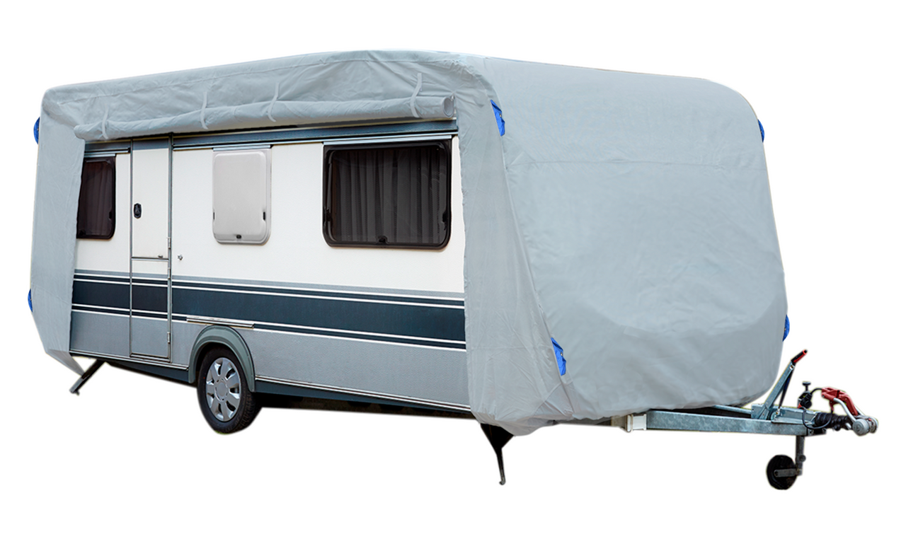 Green Yard GreenYard® Abdeckplane für Wohnwagen oder Wohnmobile Größe XL 670 x 250 x 220 cm