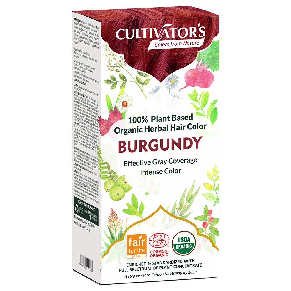 Cultivators Herbal Hair Color Burgundy 100 g
