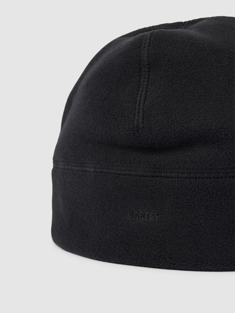 Mütze mit Label-Detail Modell 'BASIC' in schwarz