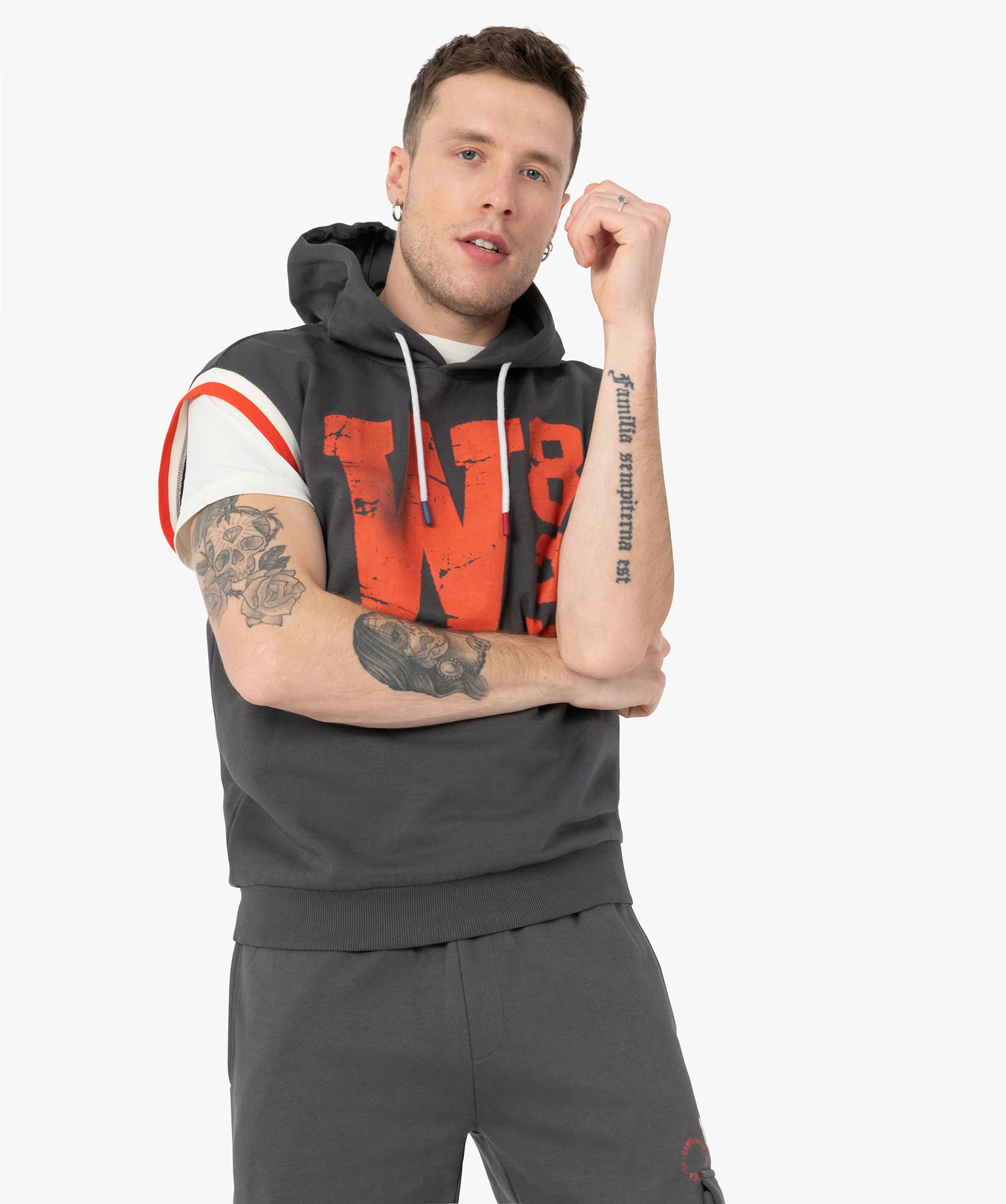 Sweat homme à capuche sans manches – Camps United gris | GEMO