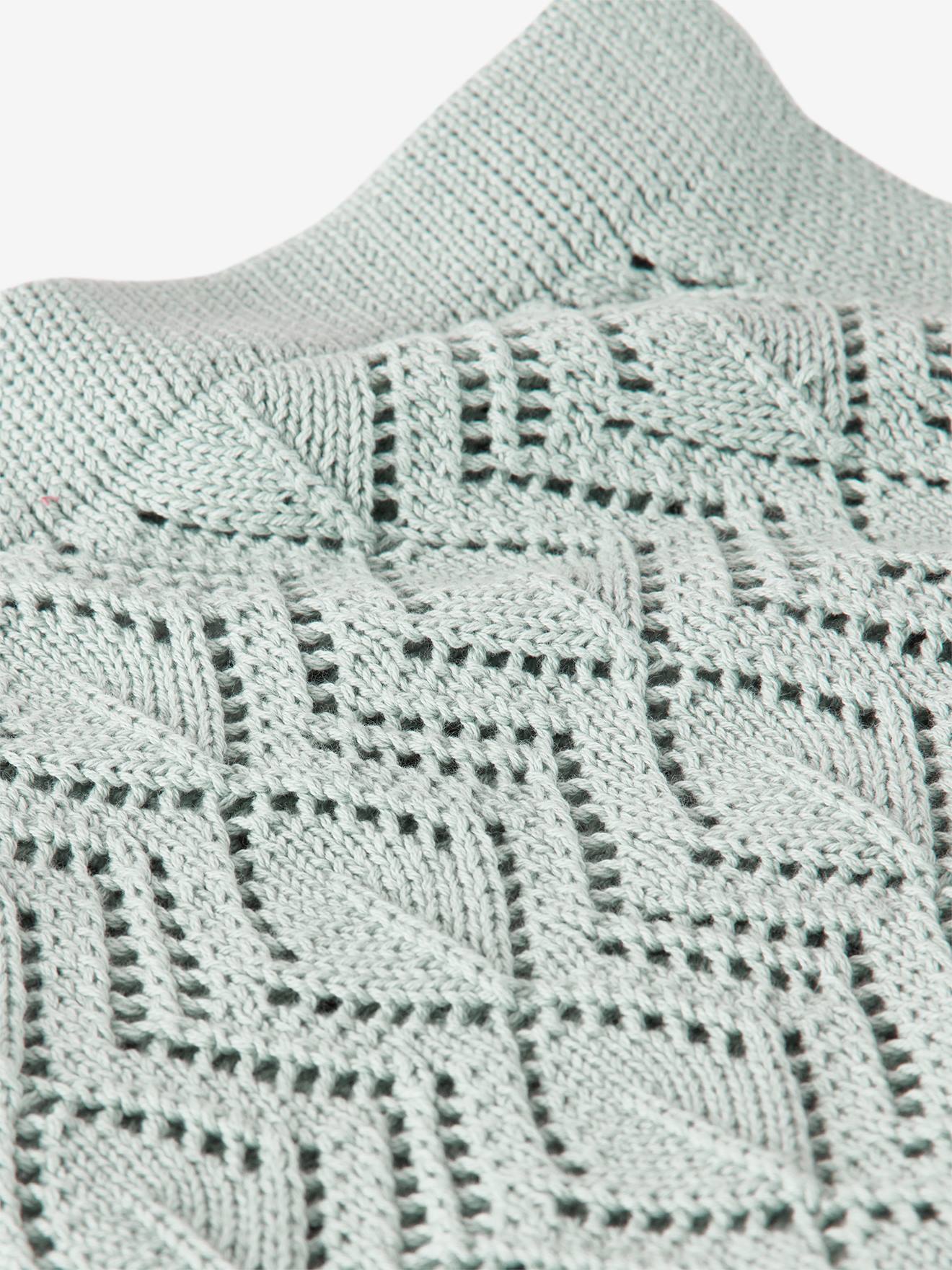 Couverture pointelle en coton bio* sable