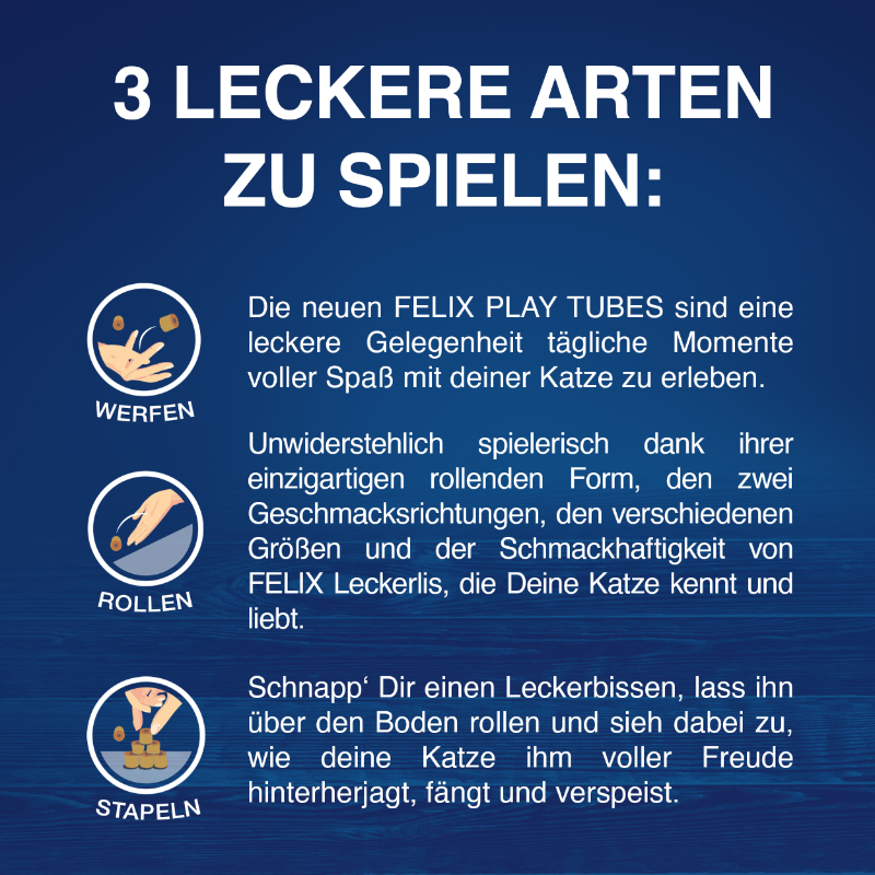 Felix Snacks Felix Play Tubes 5x180g Huhn- und Lebergeschmack