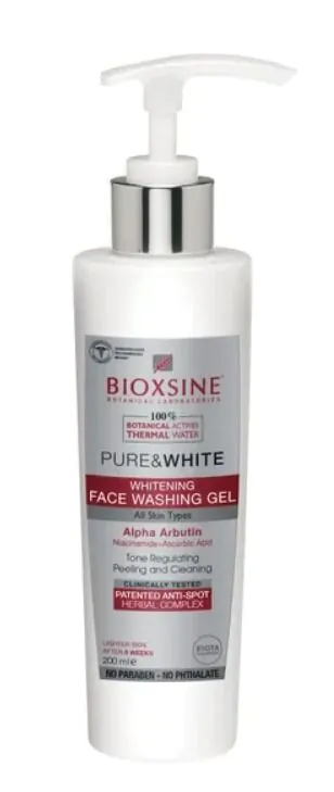 Bioxsine Pure & White - Λευκαντικό τζελ καθαρισμού προσώπου 200ml