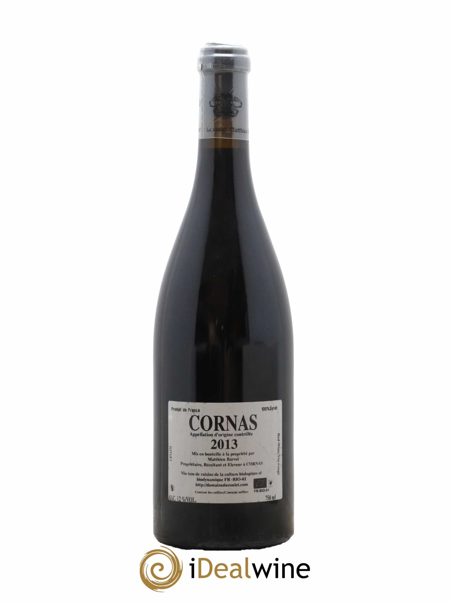Cornas Billes Noires Coulet (Domaine du) - Matthieu Barret  2013 - Lot de 1 Bouteille