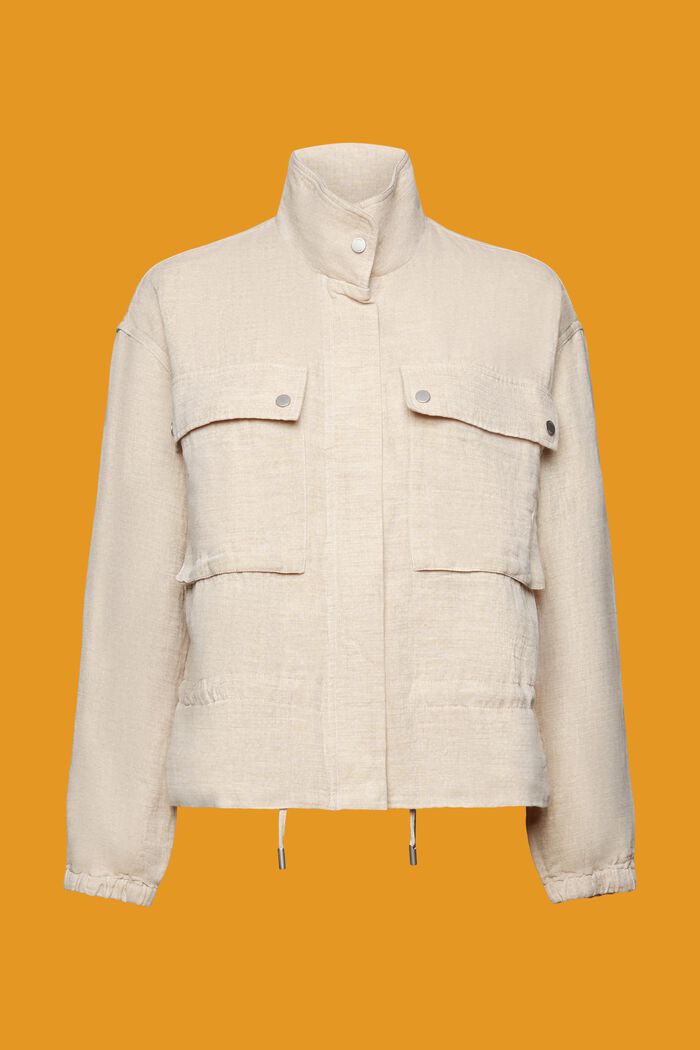 Leichte Jacke aus Baumwolle-Leinen-Mix