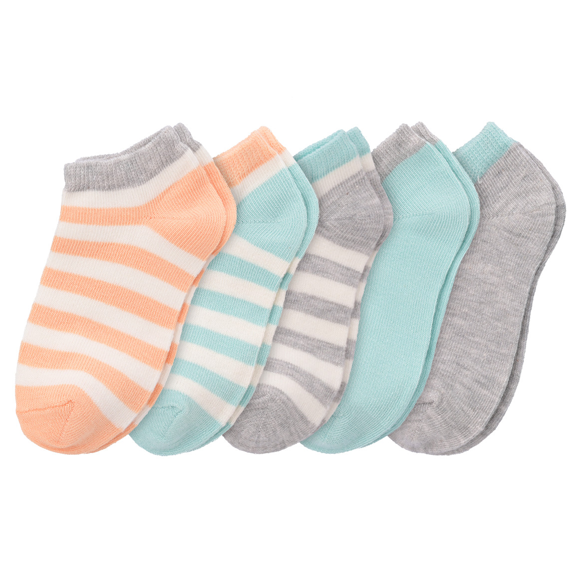 5 Paar Baby Sneaker-Socken im Muster-Mix