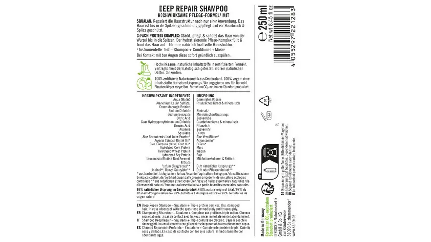 SANTE DEEP REPAIR Shampoo 250 ml
