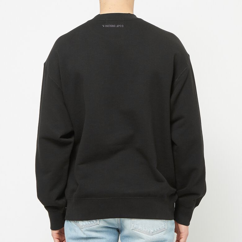 A Bathing Ape Head One Point Crewneck black