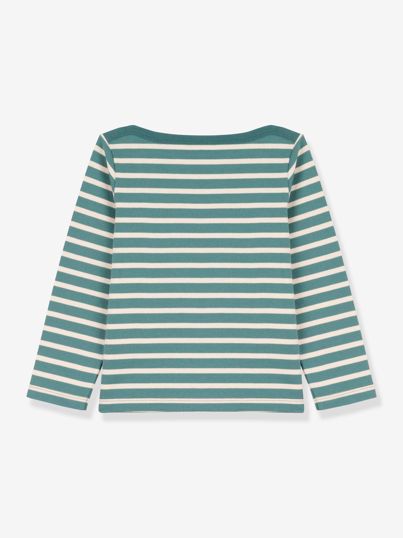 Marinière coton PETIT BATEAU rayé vert