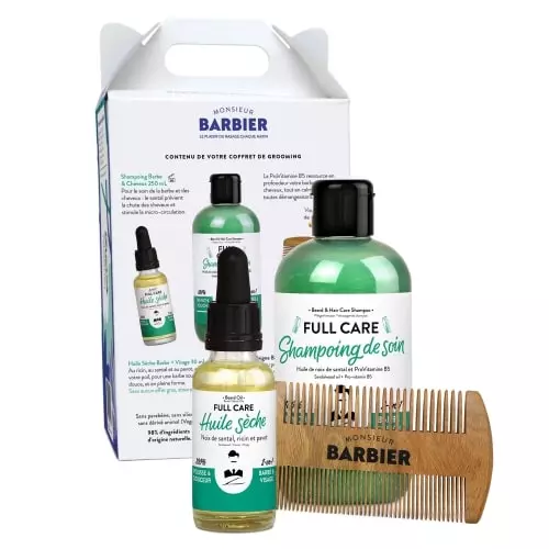 FULL CARE Coffret Cadeau Barbe & Cheveux pour hommes