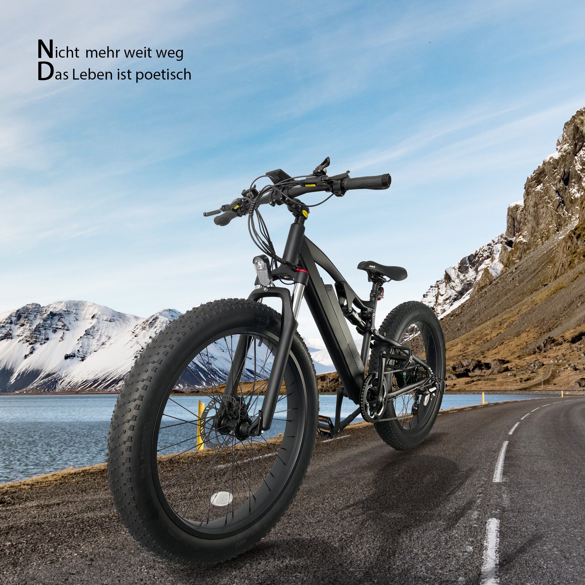 decovi E-Bike 26 Zoll Elektrofahrrad E-Bike, 48V 17.5Ah Lithium Batterie
