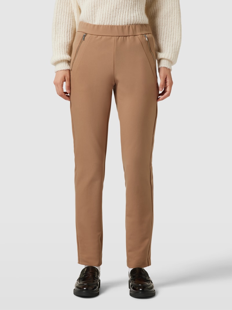Verkürzte Jogpants mit elastischem Bund Modell 'ZENE' in sand