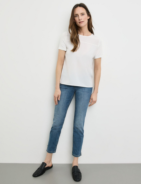 T-Shirt mit Material-Patch