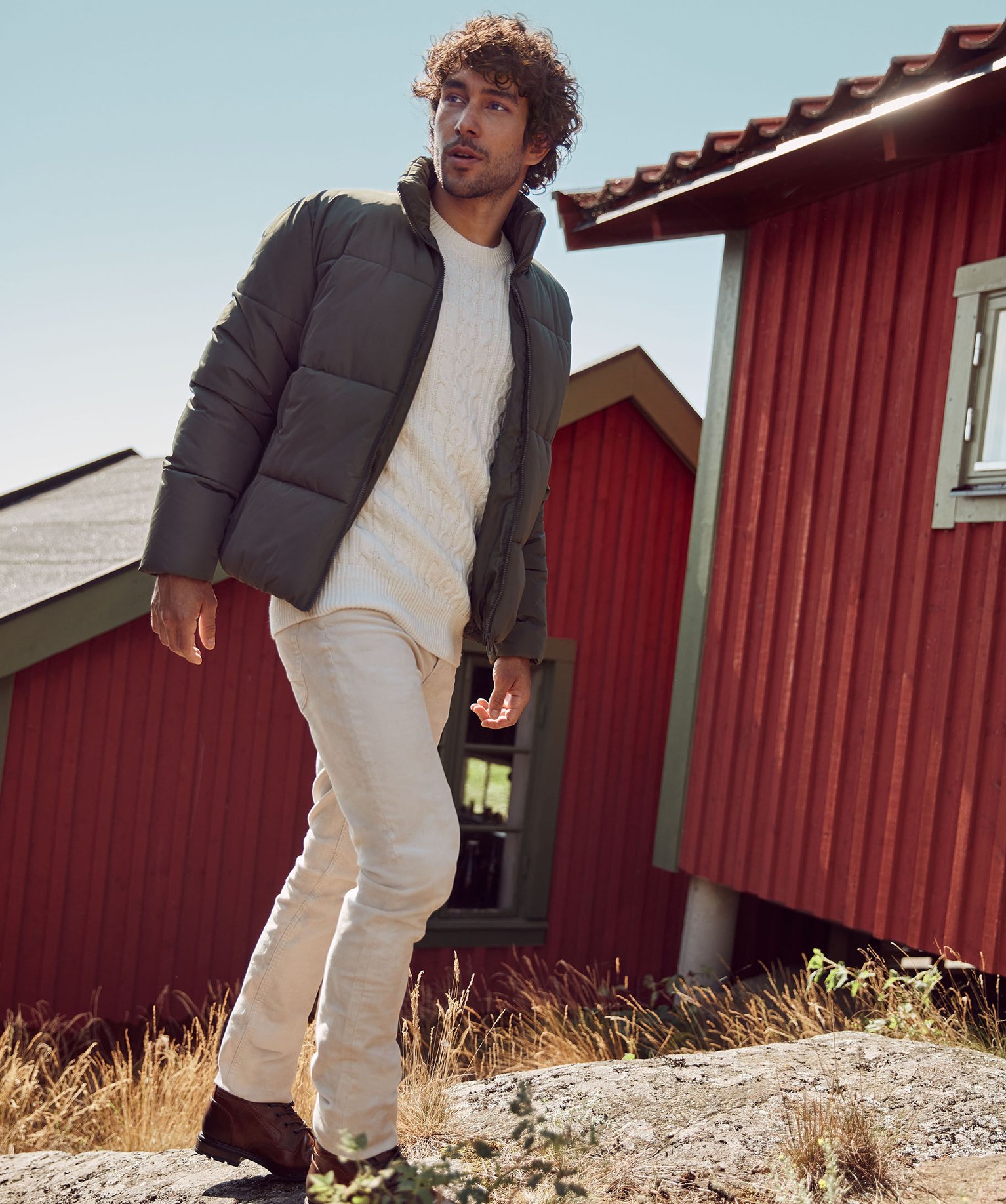 Blouson matelassé homme avec col montant | GEMO