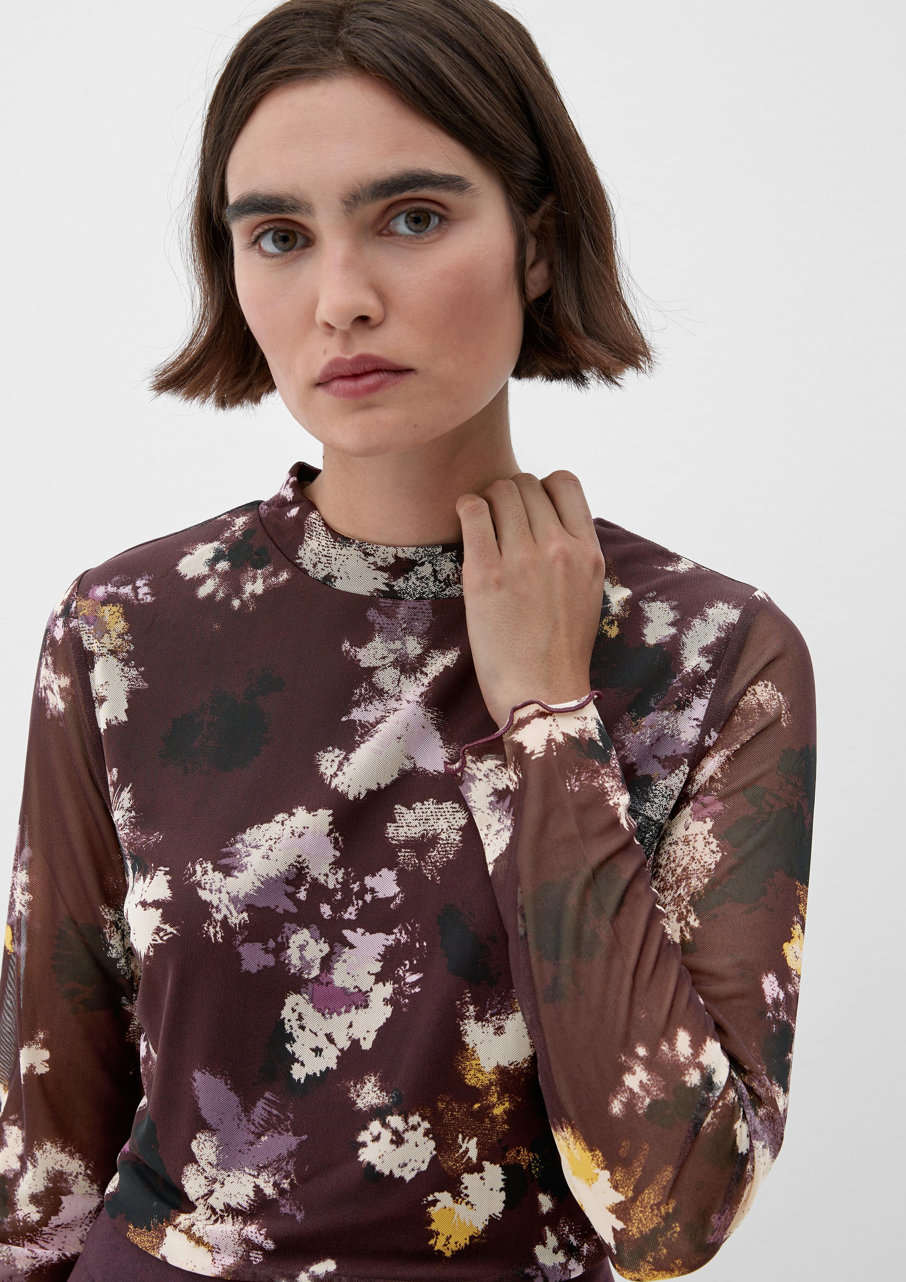 Mesh-Shirt mit Alloverprint  2121078-49A0