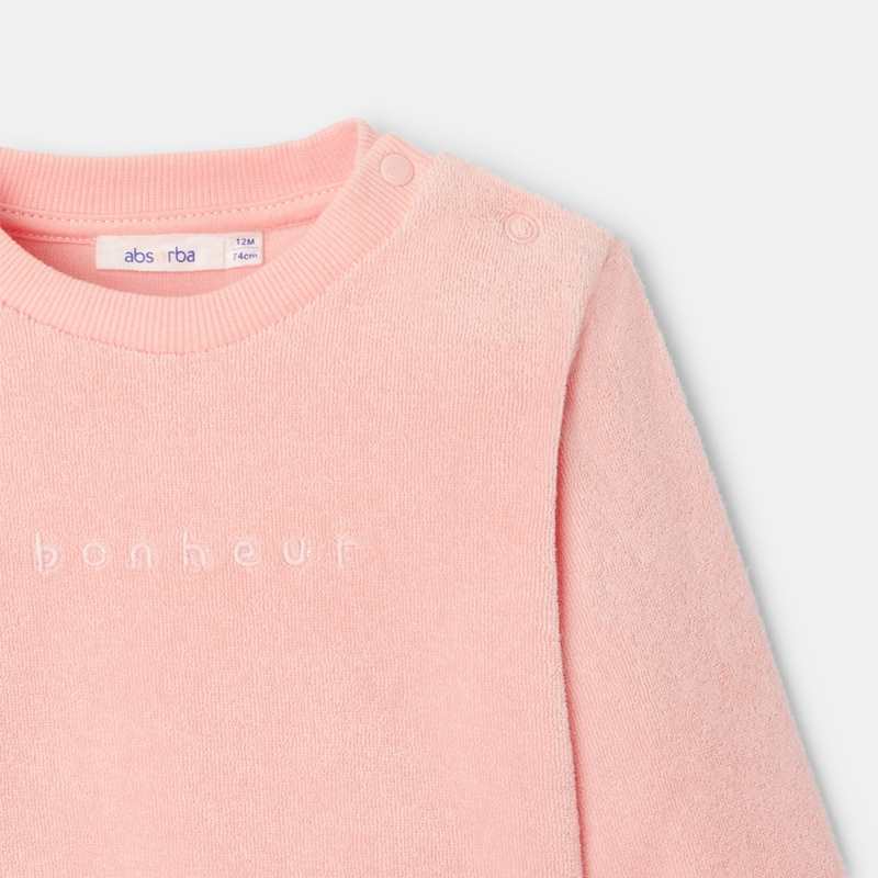 Sweat en coton rose mixte Absorba