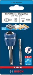 Bosch Blue Accessories 2608902035 Hulsavsadapter Power-Change SDS-Plus med centreringsbor HSS-G 7,15 x 45 x 85 mm