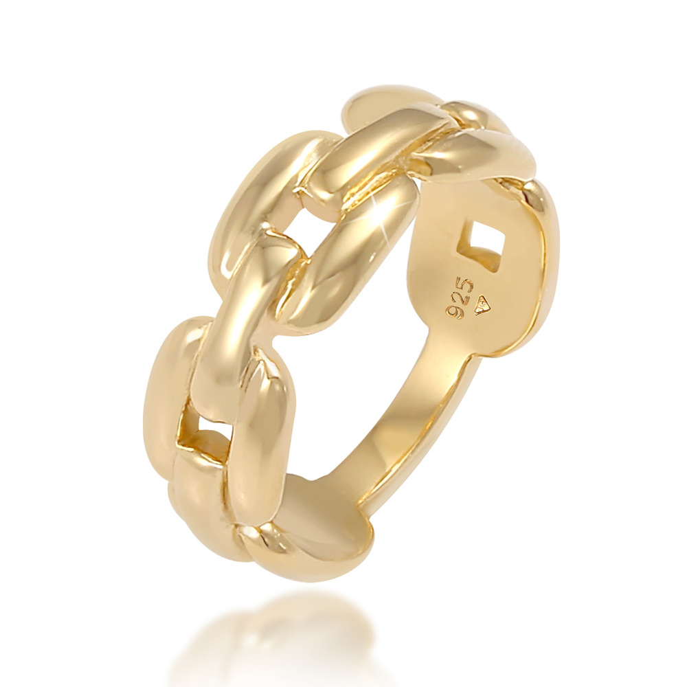 Elli Elli Bague Glieder Oval Chain Look 925 Silber Bague