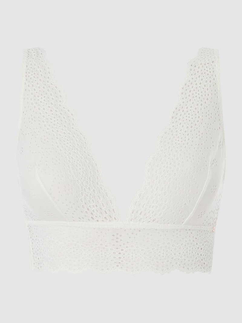 Bralette aus Lochspitze in weiß