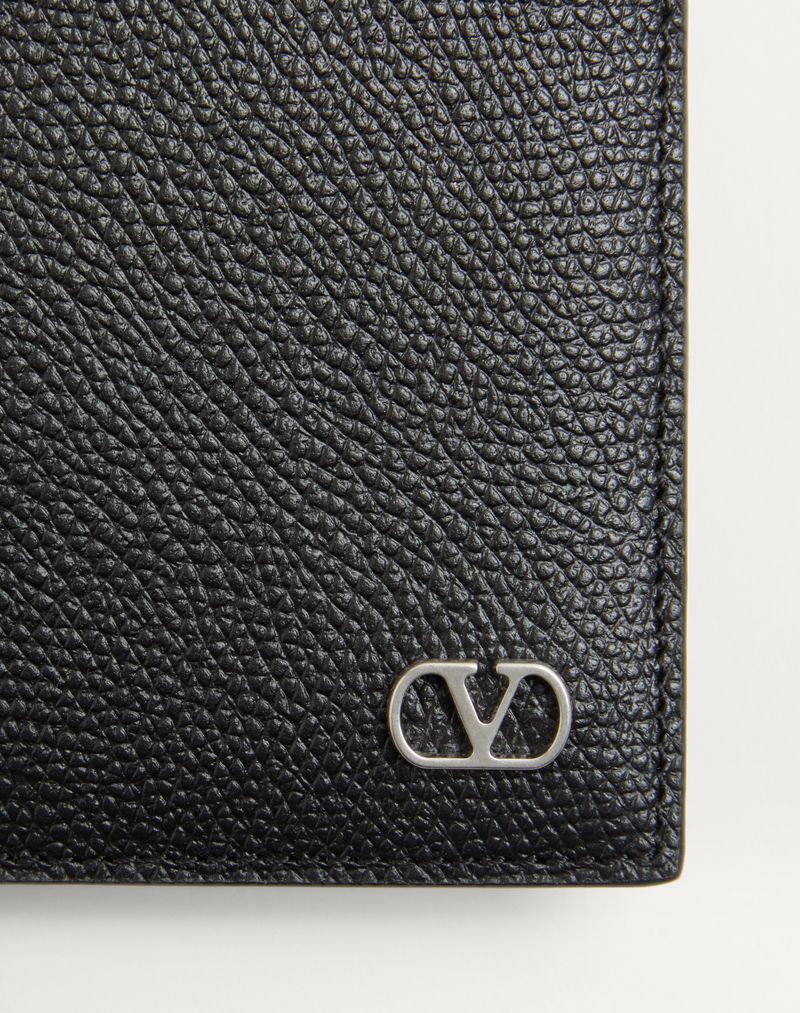 Carteira Valentino Garavani VLogo Signature em couro de bezerro granulado