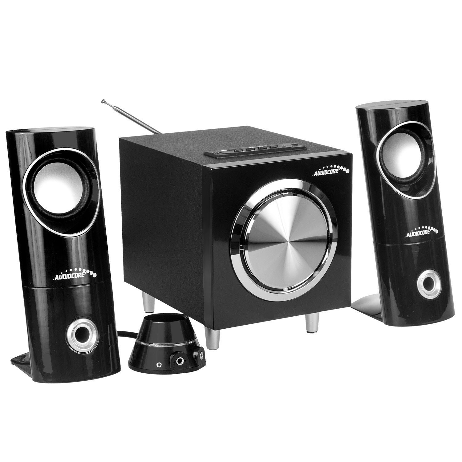Audiocore AC790 Lautsprecher (Lautsprechersystem Subwoofer Bluetooth Radio AUX)