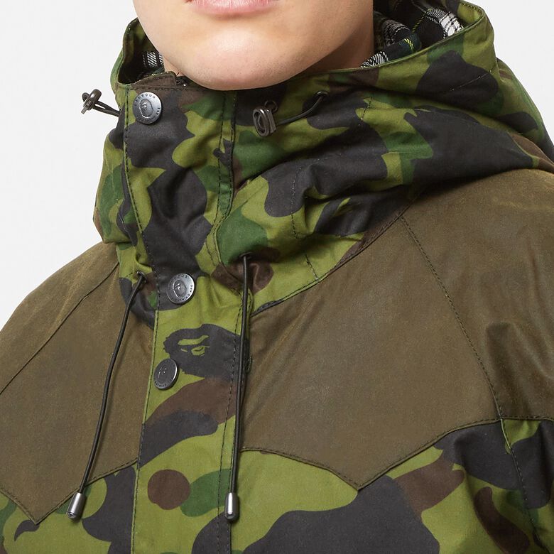 A Bathing Ape x Barbour 1st Camo Bedale Snowboard Jacket green