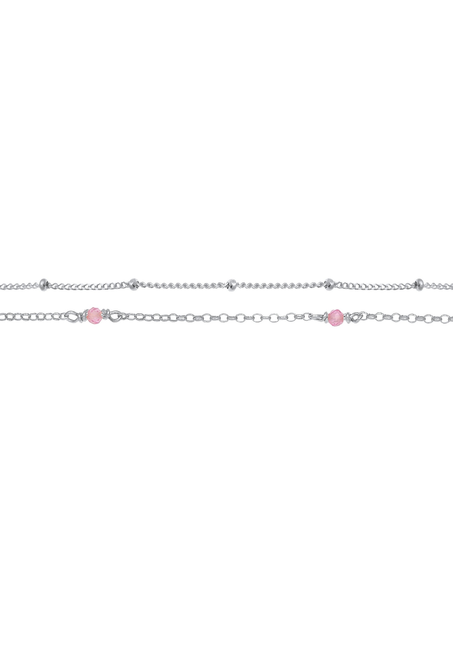 Elli Filigree Trend pentru doamne cu mărgele de cuarț roz din argint 925