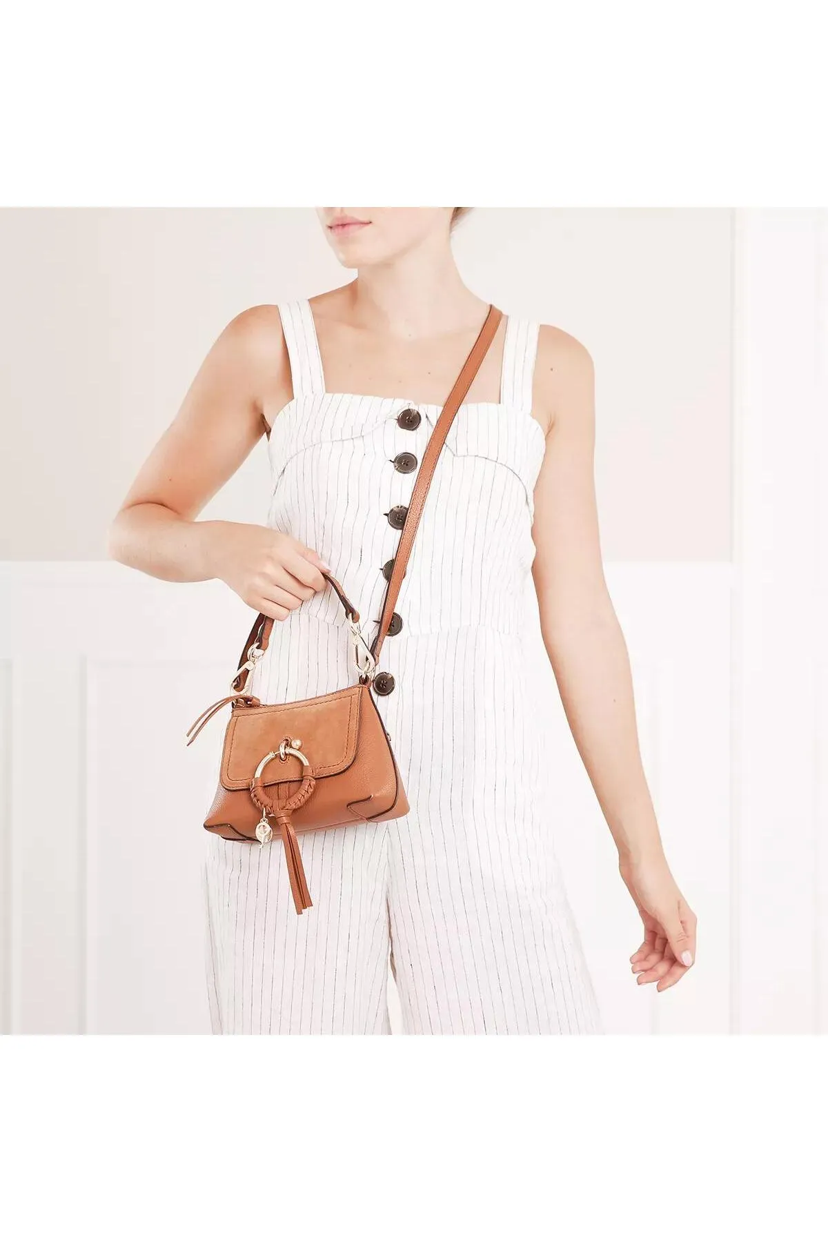 See by Chloé  Mini-Umhängetasche „Joan“ Karamell