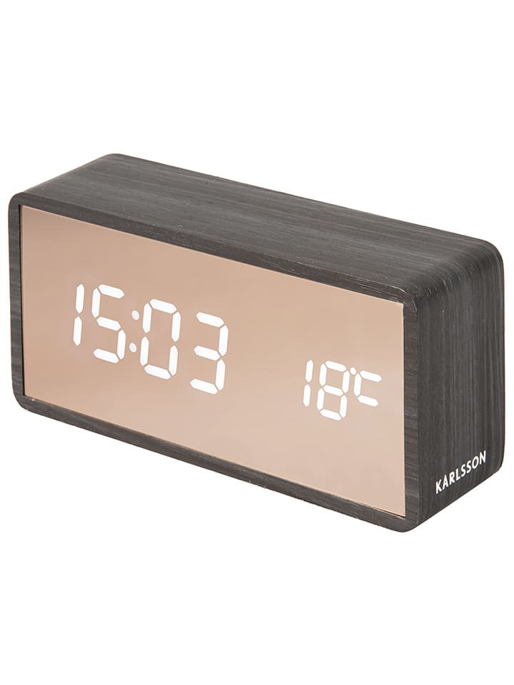 Present Time Wecker in Schwarz - (B)15 x (H)7 x (T)4,5 cm günstig kaufen onesize