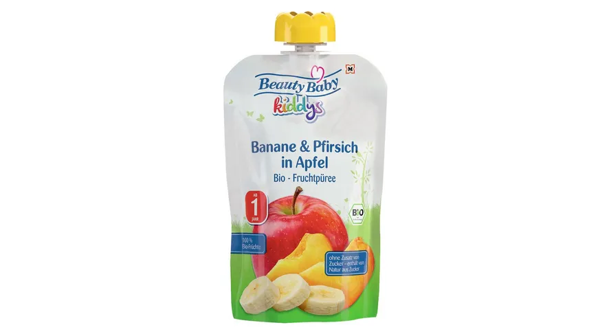 Beauty Baby Kiddys Bio Quetschie Banane & Pfirsich in Apfel 100 g
